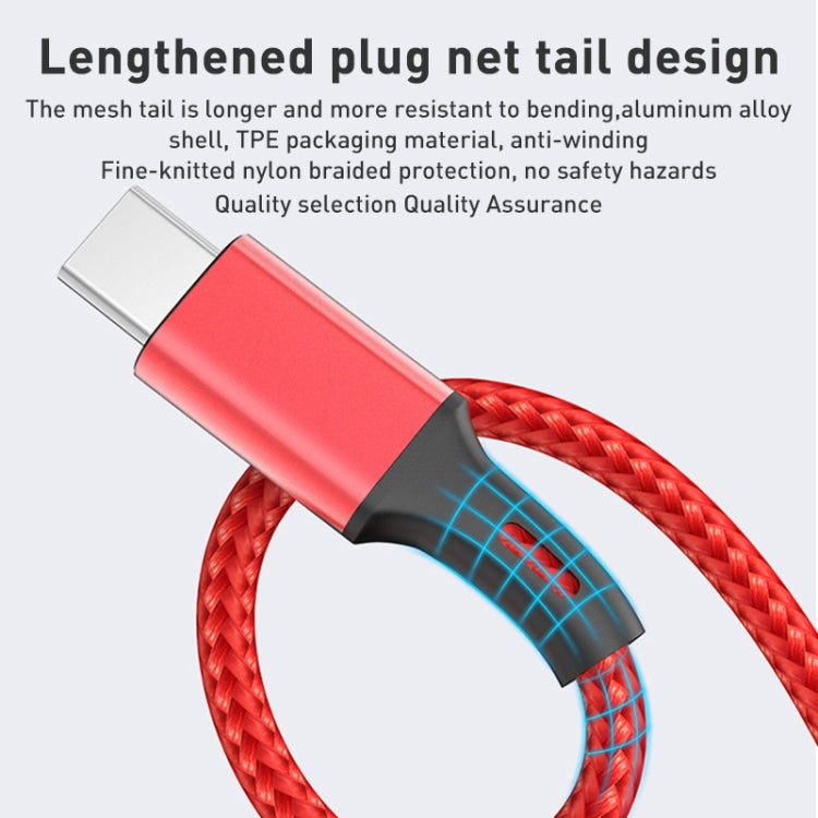 1.2m Nylon Weave 3 in 1 2.4A USB to Micro USB + 8 Pin + Type-C Charging Cable(Gold) - Multifunction Cable by buy2fix | Online Shopping UK | buy2fix