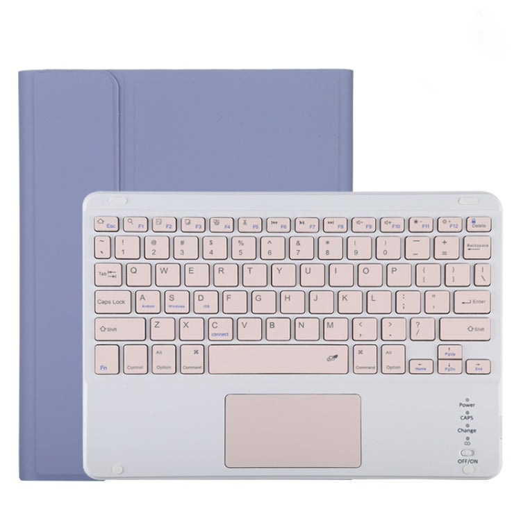 TG11BC Detachable Bluetooth Pink Keyboard Microfiber Leather Tablet Case for iPad Pro 11 inch (2020), with Touchpad & Pen Slot & Holder (Purple) - For iPad Pro by buy2fix | Online Shopping UK | buy2fix