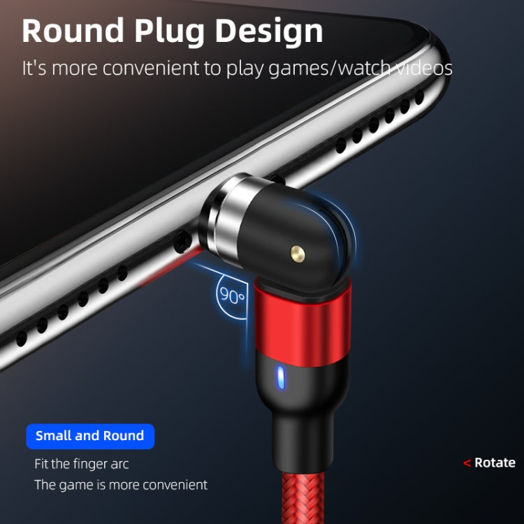 1m 2A Output 3 in 1 USB to 8 Pin + USB-C / Type-C + Micro USB Nylon Braided Rotate Magnetic Charging Cable (Black) - Charging Cable & Head by buy2fix | Online Shopping UK | buy2fix