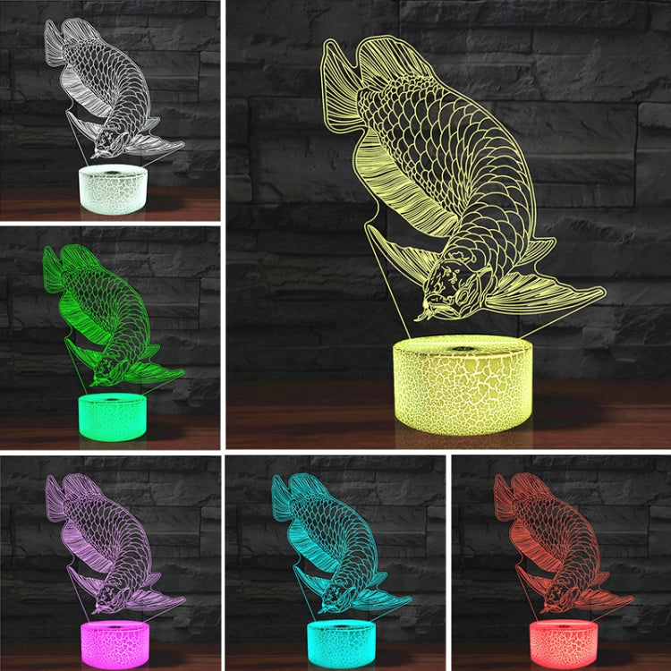 Fish Shape 3D Colorful LED Vision Light Table Lamp, USB & Battery Version - Novelty Lighting by buy2fix | Online Shopping UK | buy2fix