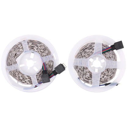 2pcs Bare Board 5050 SMD RGB LED Rope Light, 30 LED/m, Length: 5m, 12V 2A 100-240V, with 24 Keys Doodle Controller (US Plug) - Bare Board Light by buy2fix | Online Shopping UK | buy2fix