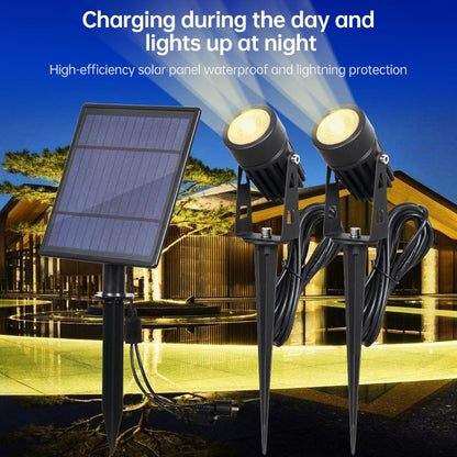 6W One for Two Solar Spotlight Outdoor IP65 Waterproof Light Control Induction Lawn Lamp, Luminous Flux: 300-400lm (Warm White) - Solar Lights by buy2fix | Online Shopping UK | buy2fix