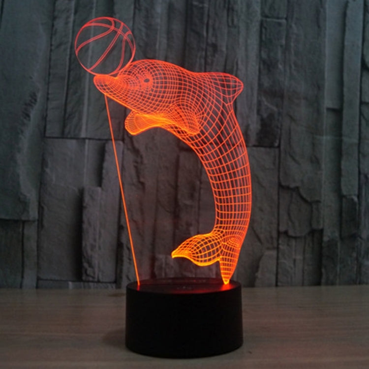 Dolphin Heading the Ball Style 3D Touch Switch Control LED Light , 7 Color Discoloration Creative Visual Stereo Lamp Desk Lamp Night Light - Novelty Lighting by buy2fix | Online Shopping UK | buy2fix