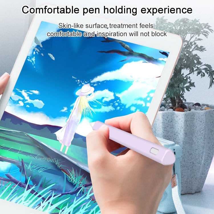 LOVE MEI For Apple Pencil 2 Triangle Shape Stylus Pen Silicone Protective Case Cover(Blue) - Pencil Accessories by LOVE MEI | Online Shopping UK | buy2fix