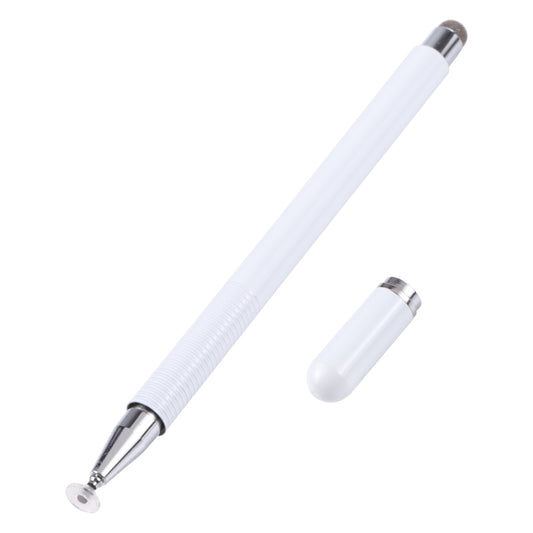 361 2 in 1 Universal Silicone Disc Nib Stylus Pen with Mobile Phone Writing Pen & Magnetic Cap(White) - Stylus Pen by buy2fix | Online Shopping UK | buy2fix