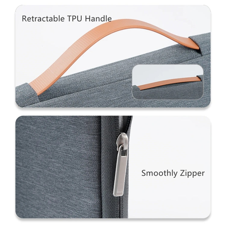 For 14 inch Laptop Zipper Waterproof  Handheld Sleeve Bag (Grey) - 13.3 inch by buy2fix | Online Shopping UK | buy2fix
