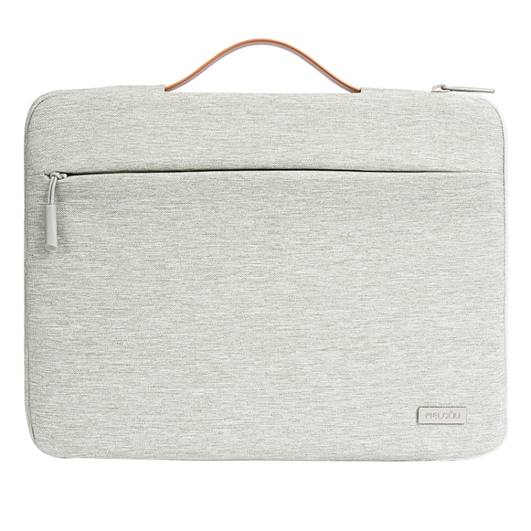 For 16 inch Laptop Zipper Waterproof  Handheld Sleeve Bag (Beige White) - 13.3 inch by buy2fix | Online Shopping UK | buy2fix