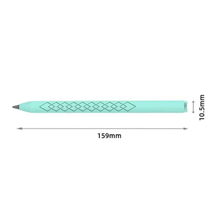 For Apple Pencil (USB-C) Diamond Pattern Silicone Stylus Pen Protective Case (Mint Green) - Pencil Accessories by buy2fix | Online Shopping UK | buy2fix