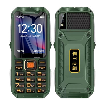 Q8-1 Triple Proofing Elder Phone, 16800mAh Battery, 2.4 inch, 21 Keys, Bluetooth, LED Flashlight, FM, SOS, Dual SIM, Network: 4G (Green) - Others by buy2fix | Online Shopping UK | buy2fix