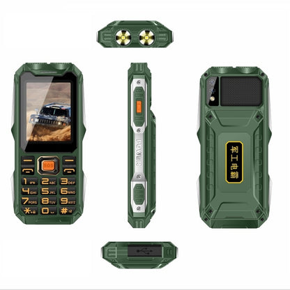 Q8-1 Triple Proofing Elder Phone, 16800mAh Battery, 2.4 inch, 21 Keys, Bluetooth, LED Flashlight, FM, SOS, Dual SIM, Network: 4G (Green) - Others by buy2fix | Online Shopping UK | buy2fix