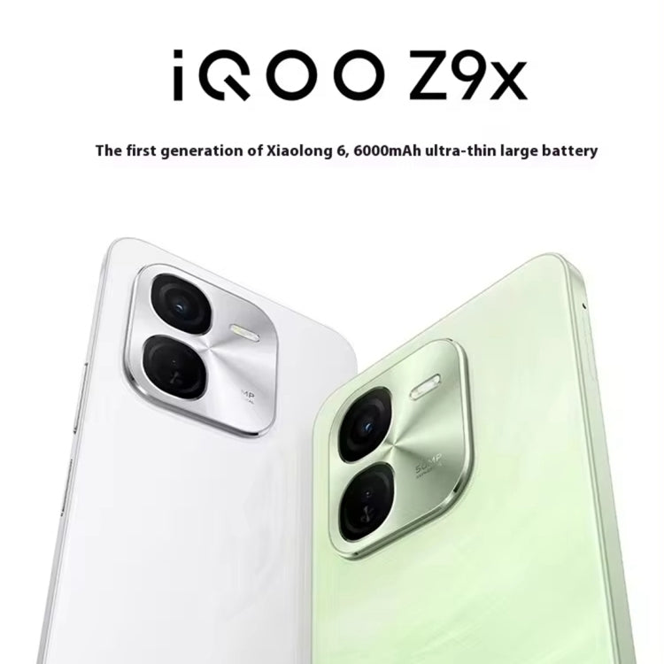 vivo iQOO Z9x, Dual Back Cameras, 8GB+128GB, Face ID Screen Fingerprint Identification, 6.72 inch Android 14.0 OriginOS 4 Snapdragon 6 Gen 1 Octa Core 2.2GHz, OTG, Network: 5G, Support Google Play (Black) - vivo by vivo | Online Shopping UK | buy2fix