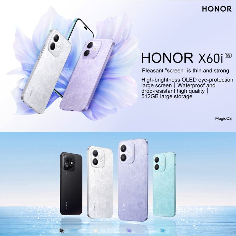 Honor X60i,  8GB+256GB, Screen Fingerprint, 6.7 inch MagicOS 8.0 Dimensity 6080 Octa Core, Network: 5G, OTG, Not Support Google Play (Black) - Honor by Huawei | Online Shopping UK | buy2fix