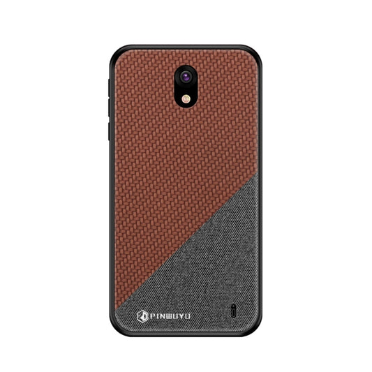 PINWUYO Honors Series Shockproof PC + TPU Protective Case for Nokia 1 Plus (Brown) - Nokia Cases by PINWUYO | Online Shopping UK | buy2fix