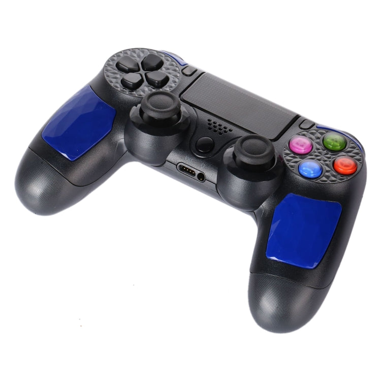 Wireless Bluetooth Diamond Texture Shock Touch Plate Game Handle Controller with Smart Indicator for Sony PS4(Blue) - Gamepads by buy2fix | Online Shopping UK | buy2fix