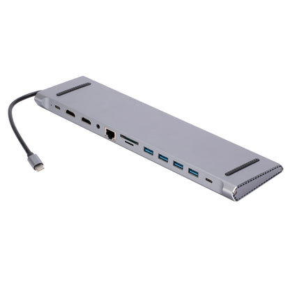 LS1094 12 in 1 Type-C to Dual HDMI Docking Station - USB HUB by buy2fix | Online Shopping UK | buy2fix