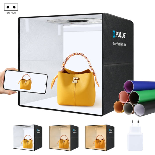 PULUZ 50cm Folding Portable Ring Light PD30W Quick Charge Type-C Photo Lighting Studio Shooting Tent Box with 6 x Dual-Side Backdrops, Size: 50cm x 50cm x 50cm (EU Plug) -  by PULUZ | Online Shopping UK | buy2fix