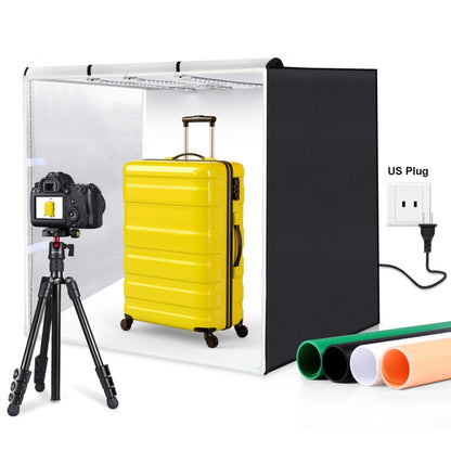 PULUZ 80cm Folding Portable 90W 14000LM High CRI White Light Photo Lighting Studio Shooting Tent Box Kit with 4 Colors Black, White, Orange, Green Backdrops (US Plug) -  by PULUZ | Online Shopping UK | buy2fix