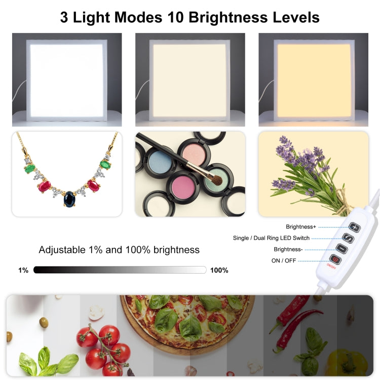 PULUZ 1000LM LED Acrylic No Polar Dimming Shadowless Light Pad with Switch for 40cm Photo Studio Box(EU Plug) -  by PULUZ | Online Shopping UK | buy2fix