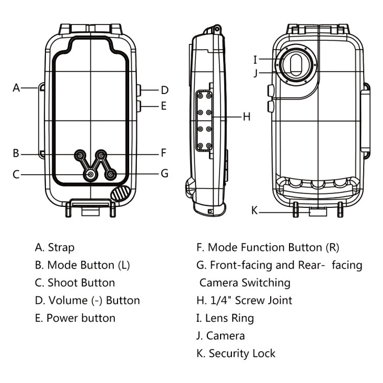 PULUZ 40m/130ft Waterproof Diving Case for Huawei P20 Pro, Photo Video Taking Underwater Housing Cover(Black) - Huawei Cases by PULUZ | Online Shopping UK | buy2fix