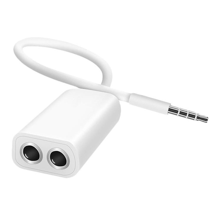 Aux Audio Cable 3.5mm to 2 x Female Splitter Adapter, Compatible with Phones, Tablets, Headphones, MP3 Player, Car/Home Stereo & More(White) - Cable & Splitter by buy2fix | Online Shopping UK | buy2fix