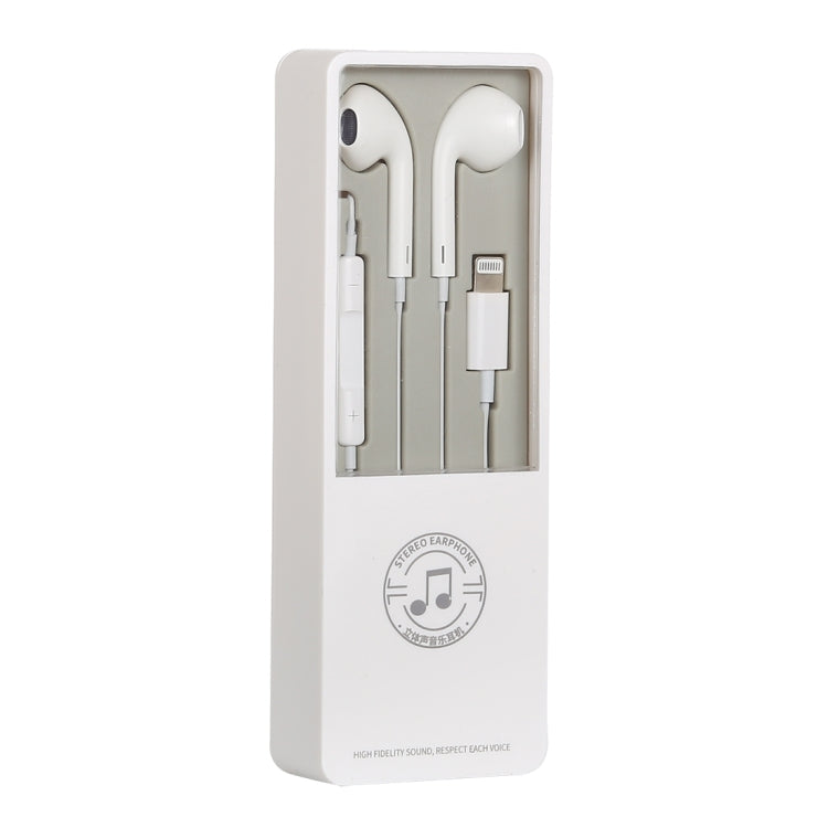 8 Pin Interface Stereo Music Earphone(White) - In Ear Wired Earphone by buy2fix | Online Shopping UK | buy2fix