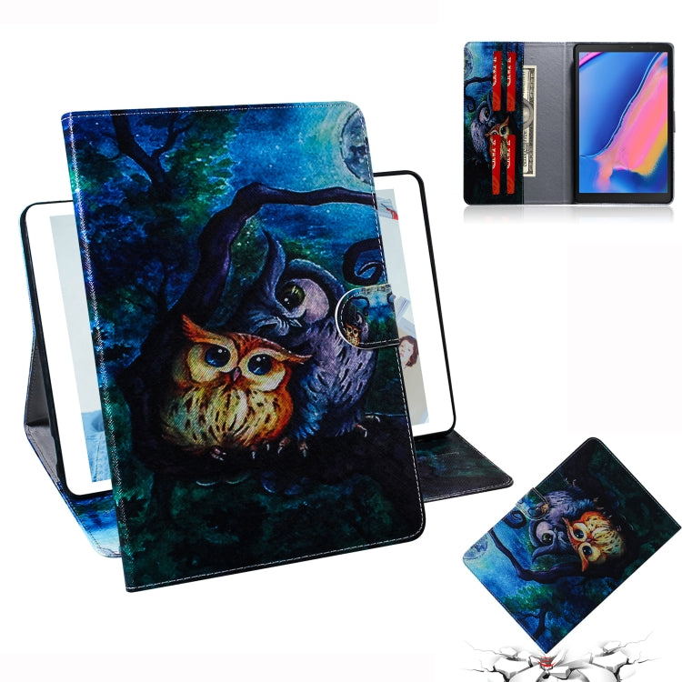 Oil Owl Pattern Horizontal Flip Leather Case for Galaxy Tab A 8 (2019) / P200 / P205, with Holder & Card Slot & Wallet - Tab A 8.0 & S Pen (2019) P200/P205 by buy2fix | Online Shopping UK | buy2fix