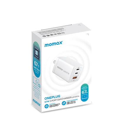 MOMAX UM30 PD 67W Fast Charger Power Adapter, CN Plug(Black) - USB Charger by MOMAX | Online Shopping UK | buy2fix