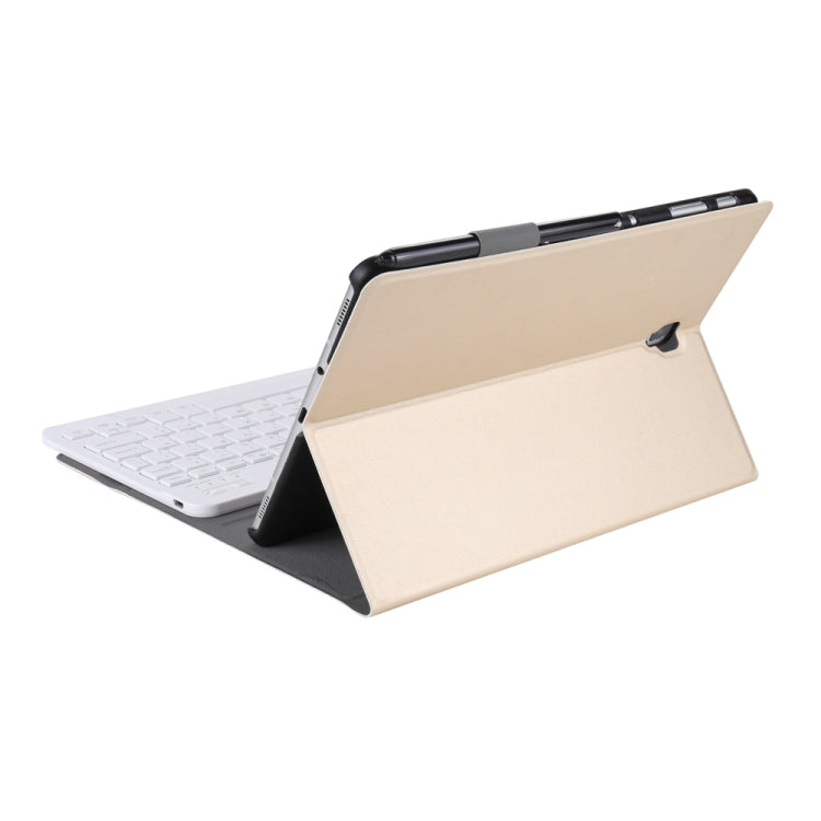 A830 Ultra-thin Detachable Bluetooth Keyboard Leather Tablet Case for Galaxy Tab S4 10.5 T830 / T835, with Holder(Gold) - Samsung Keyboard by buy2fix | Online Shopping UK | buy2fix