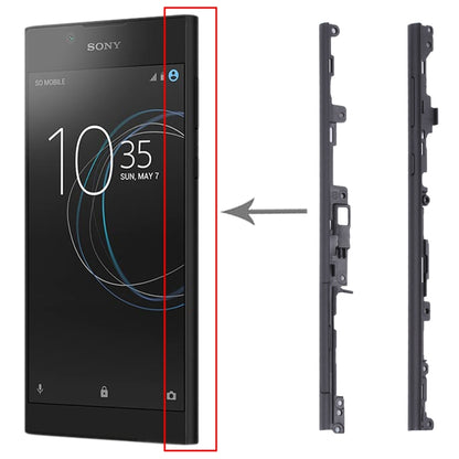 1 Pair Side Part Sidebar For Sony Xperia L1(Black) - Frame Bezel Plate by buy2fix | Online Shopping UK | buy2fix