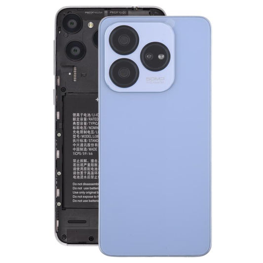 For ZTE Blade V60 Design Z2350 Glass Battery Back Cover with Middle Frame / Camera Lens Cover(Blue) - For ZTE by buy2fix | Online Shopping UK | buy2fix