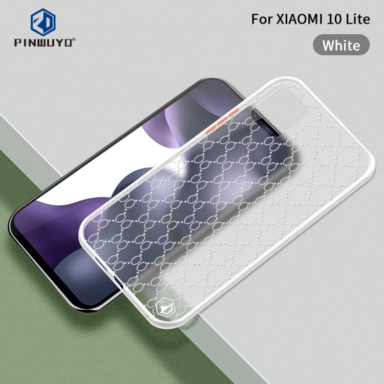 For Xiaomi Mi 10 Lite PINWUYO Series 2nd Generation PC + TPU Anti-drop All-inclusive Protective Shell Matte Back Cover(White) - Xiaomi Cases by PINWUYO | Online Shopping UK | buy2fix