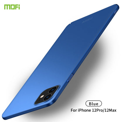 For iPhone 12 / 12 Pro MOFI Frosted PC Ultra-thin Hard Case(Blue) - iPhone 12 / 12 Pro Cases by MOFI | Online Shopping UK | buy2fix