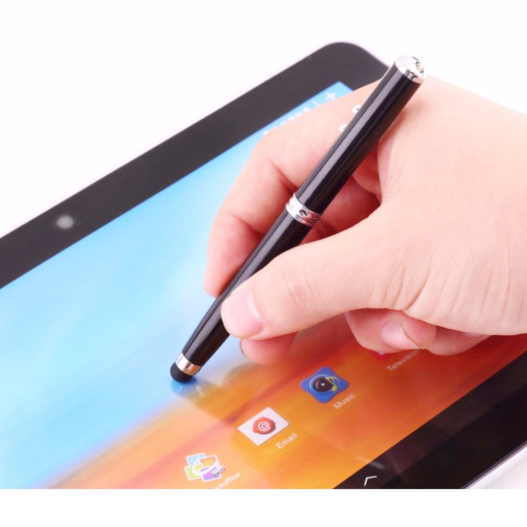 At-15 3 in 1 Mobile Phone Tablet Universal Handwriting Touch Screen with Red Laser & LED Light Function(White) - Stylus Pen by buy2fix | Online Shopping UK | buy2fix