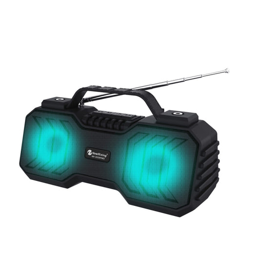 NewRixing NR-2029FMD TWS LED Flashlight Bluetooth Speaker, Support TF Card / FM / 3.5mm AUX / U Disk / Hands-free Calling(Black) - Desktop Speaker by NewRixing | Online Shopping UK | buy2fix