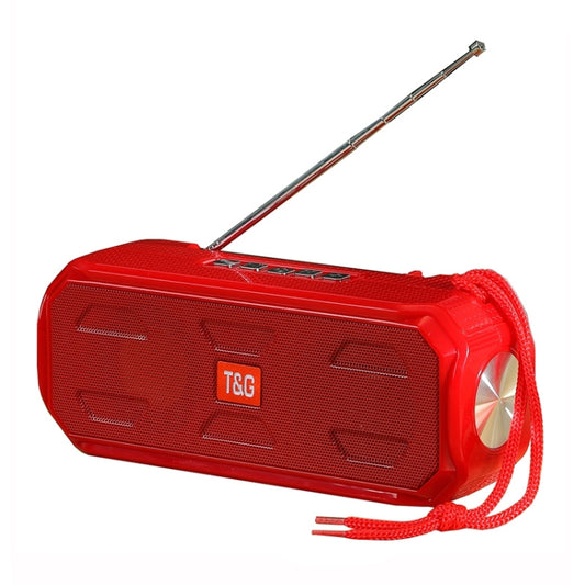 T&G TG280 Solar Power Charging Bluetooth Speakers with Flashlight, Support TF Card / FM / 3.5mm AUX / U Disk / Hands-free Call(Red) - Desktop Speaker by T&G | Online Shopping UK | buy2fix