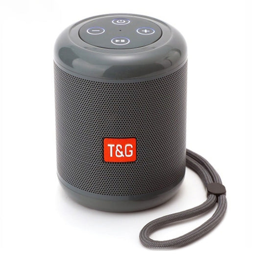 T&G TG519 TWS HiFi Portable Bluetooth Speaker Subwoofer Outdoor Wireless Column Speakers Support TF Card / FM / 3.5mm AUX / U Disk / Hands-free Call(Gray) - Desktop Speaker by T&G | Online Shopping UK | buy2fix