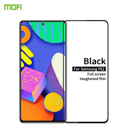 For Samsung Galaxy F62 MOFI 9H 2.5D Full Screen Tempered Glass Film(Black) - Galaxy Tempered Glass by MOFI | Online Shopping UK | buy2fix