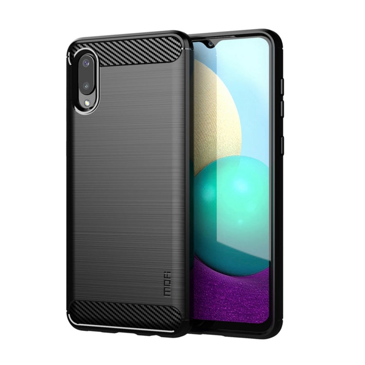 For Samsung Galaxy A02 / M02 MOFI Gentleness Series Brushed Texture Carbon Fiber Soft TPU Case(Black) - Galaxy Phone Cases by MOFI | Online Shopping UK | buy2fix