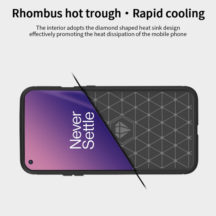 For OnePlus 8T MOFI Gentleness Series Brushed Texture Carbon Fiber Soft TPU Case(Grey) - OnePlus Cases by MOFI | Online Shopping UK | buy2fix