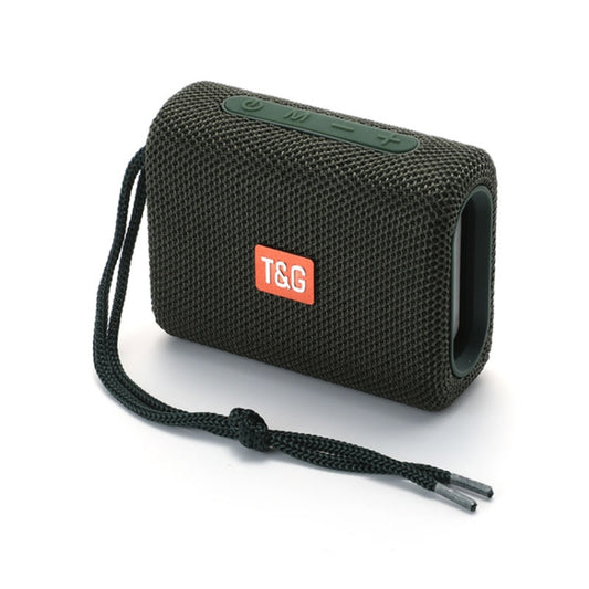 T&G TG313 Portable Outdoor Waterproof Bluetooth Speaker Subwoofer Support TF Card FM Radio AUX(Green) - Desktop Speaker by T&G | Online Shopping UK | buy2fix