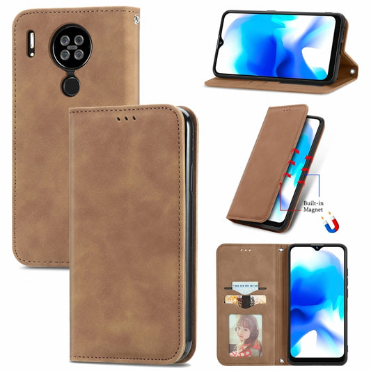 For Blackview A80 / A80s Retro Skin Feel Business Magnetic Horizontal Flip Leather Case with Holder & Card Slots & Wallet & Photo Frame(Brwon) - More Brand by buy2fix | Online Shopping UK | buy2fix