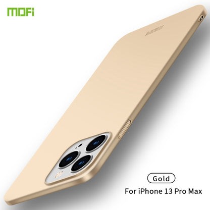 For iPhone 13 Pro Max  MOFI Frosted PC Ultra-thin Hard Case(Gold) - iPhone 13 Pro Max Cases by MOFI | Online Shopping UK | buy2fix