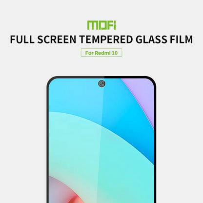 For Xiaomi Redmi 10 MOFI 9H 2.5D Full Screen Tempered Glass Film(Black) - Others by MOFI | Online Shopping UK | buy2fix