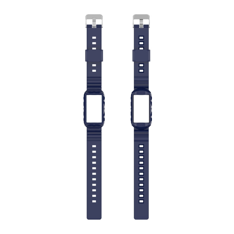 For Fitbit Charge 4 SE Silicone One Body Armor Watch Band(Navy Blue) - Watch Bands by buy2fix | Online Shopping UK | buy2fix