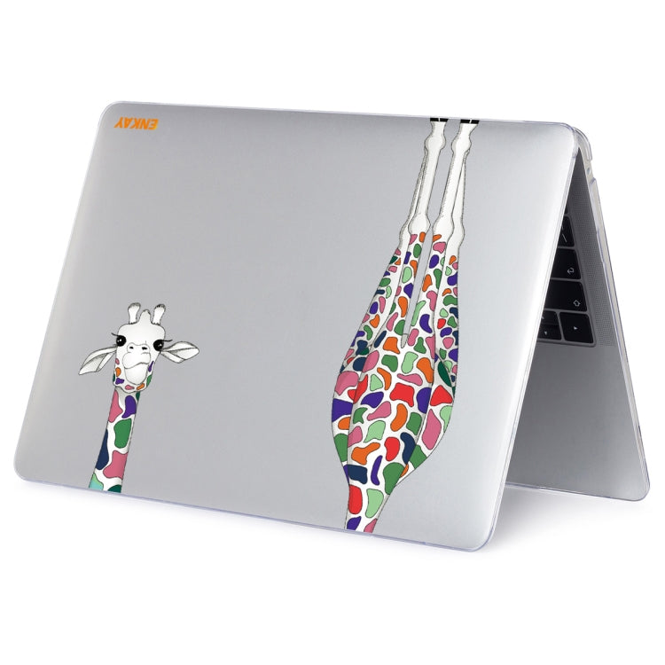 ENKAY Hat-Prince Forest Series Pattern Laotop Protective Crystal Case for MacBook Pro 13.3 inch A1706 / A1708 / A1989 / A2159(Giraffe Pattern) - MacBook Pro Cases by ENKAY | Online Shopping UK | buy2fix