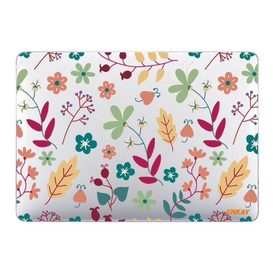 ENKAY Flower Series Pattern Laotop Protective Crystal Case for MacBook Pro 16 inch A2141(Spring) - MacBook Pro Cases by ENKAY | Online Shopping UK | buy2fix