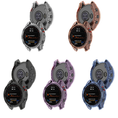 For Garmin Fenix 7s Shockproof TPU Soft Protective Case(Pink) - Watch Cases by buy2fix | Online Shopping UK | buy2fix