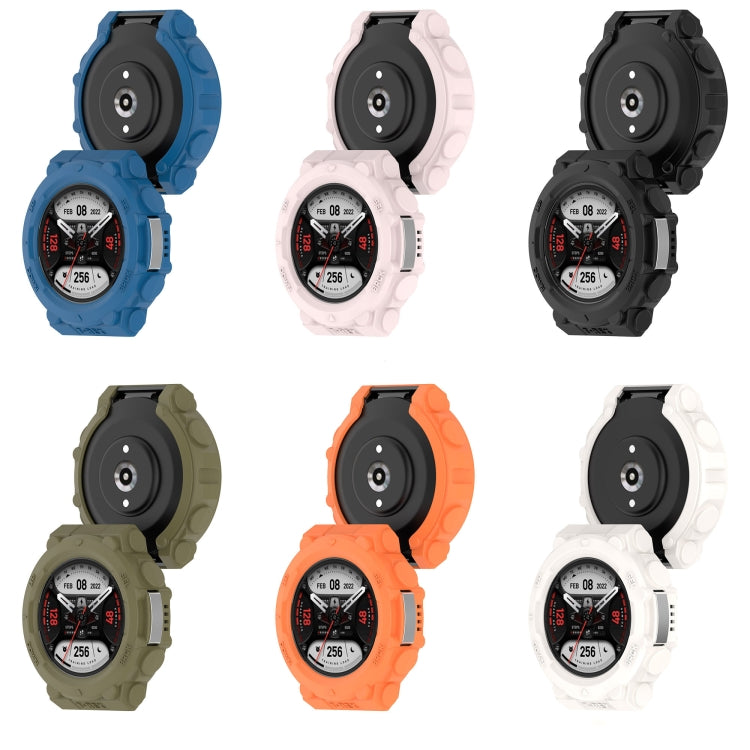 For Amazfit T-Tex 2 Shockproof TPU Protective Watch Case(Orange) - Watch Cases by buy2fix | Online Shopping UK | buy2fix