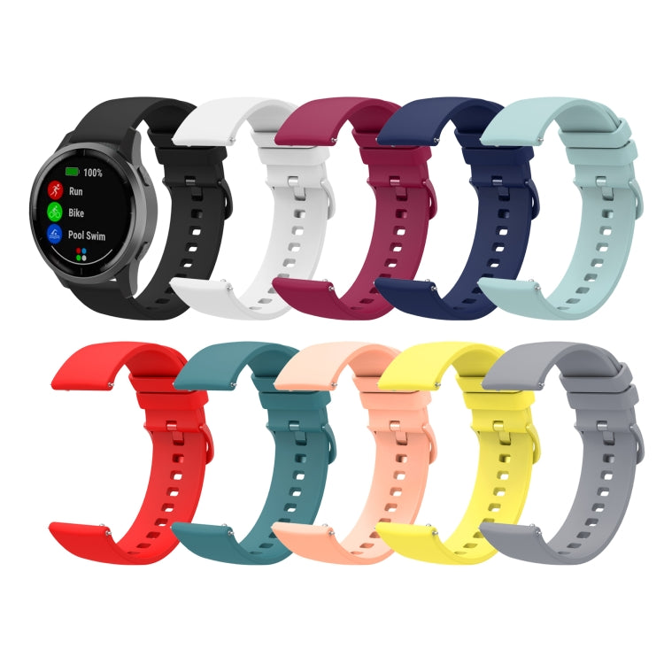 For Amazfit GTR 2 22mm Solid Color Soft Silicone Watch Band(White) - Watch Bands by buy2fix | Online Shopping UK | buy2fix