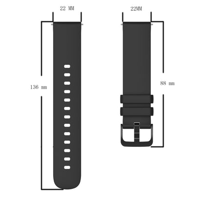 For Amazfit Stratos 22mm Solid Color Soft Silicone Watch Band(Yellow) - Watch Bands by buy2fix | Online Shopping UK | buy2fix